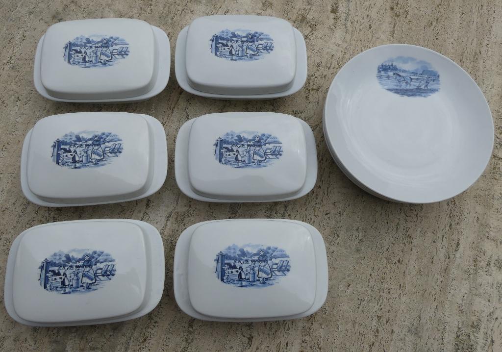 Remia Nederlandse Streek Servies Ontbijtborden + Botervloten, Huis en Inrichting, Keuken | Servies, Nieuw, Ophalen of Verzenden