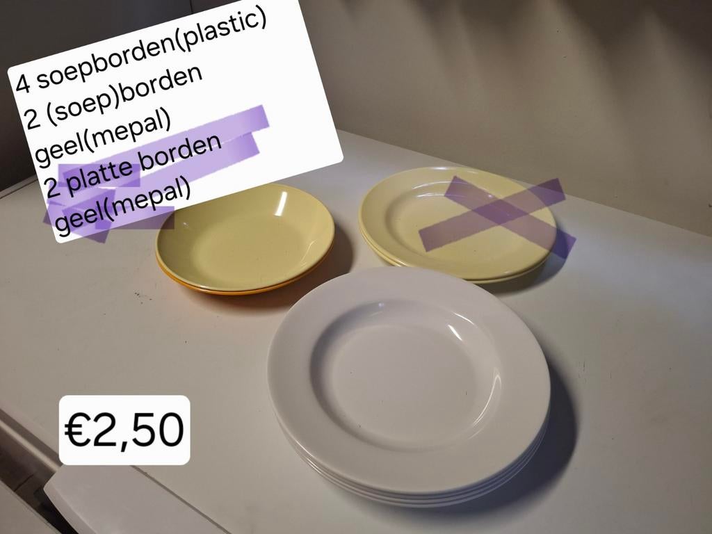Mepal servies: borden, kommen, mokken en koffiekopjes, Ophalen