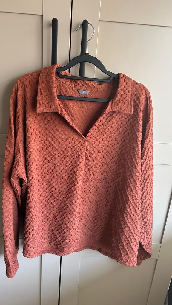 Zeeman blouse met structuur, Kleding | Dames, Blouses en Tunieken, Verzenden, Gedragen, Maat 46/48 (XL) of groter, Oranje