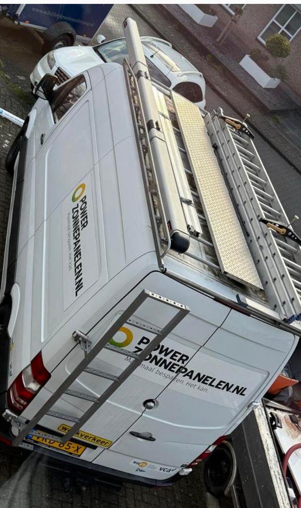 Imperiaal met koker, platform, deurladder en stangsysteem, Gebruikt, Mercedes-Benz, Ophalen of Verzenden, Spatbord