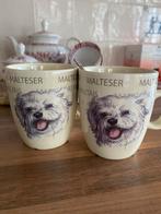 2x ‘Malteser’ kopjes, Ophalen of Verzenden, Zo goed als nieuw, Overige stijlen, Kop(pen) en/of Schotel(s)