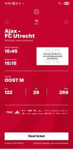 Ajax - Utrecht VAK 122, Tickets en Kaartjes, Eén persoon