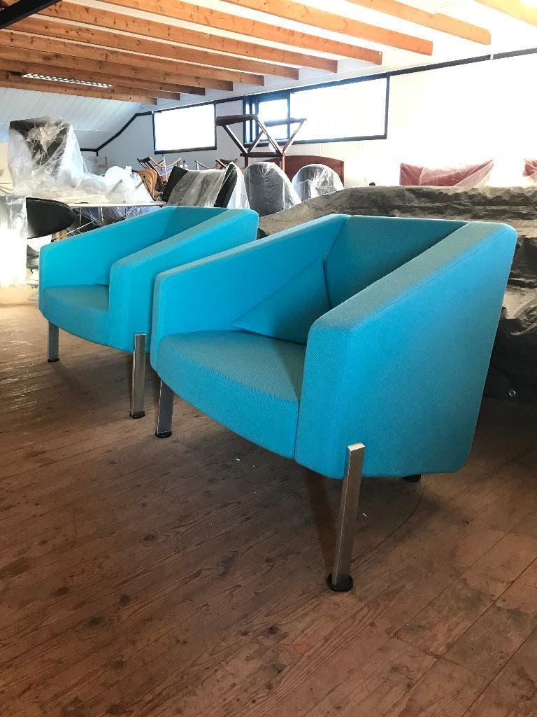 2 vintage Fritz Hansen Decision Chair Design fauteuil stoel, Gebruikt, 75 tot 100 cm, Ophalen of Verzenden, Nvt