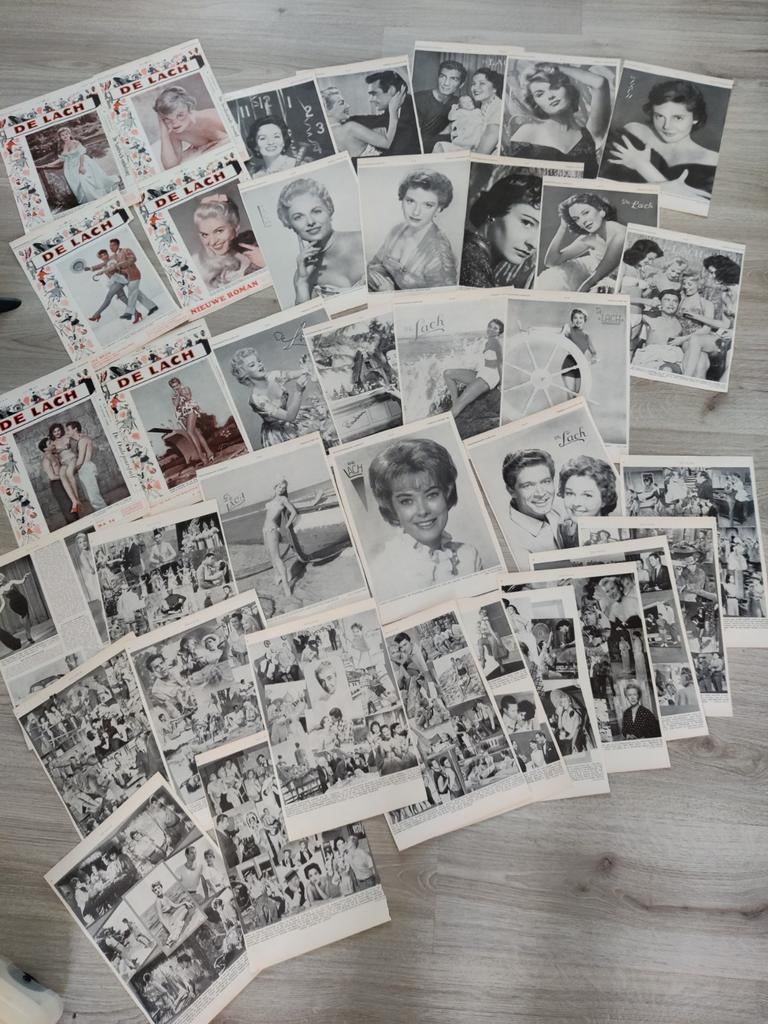 Knipsels pagina 's uit vintage tijdschrift De Lach, Ophalen of Verzenden, Gebruikt, Foto of Kaart