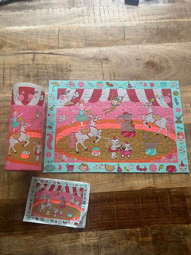 Puzzel HEMA - Compleet (deksel koker ontbreekt), Ophalen of Verzenden, Meer dan 50 stukjes, Gebruikt, 4 tot 6 jaar