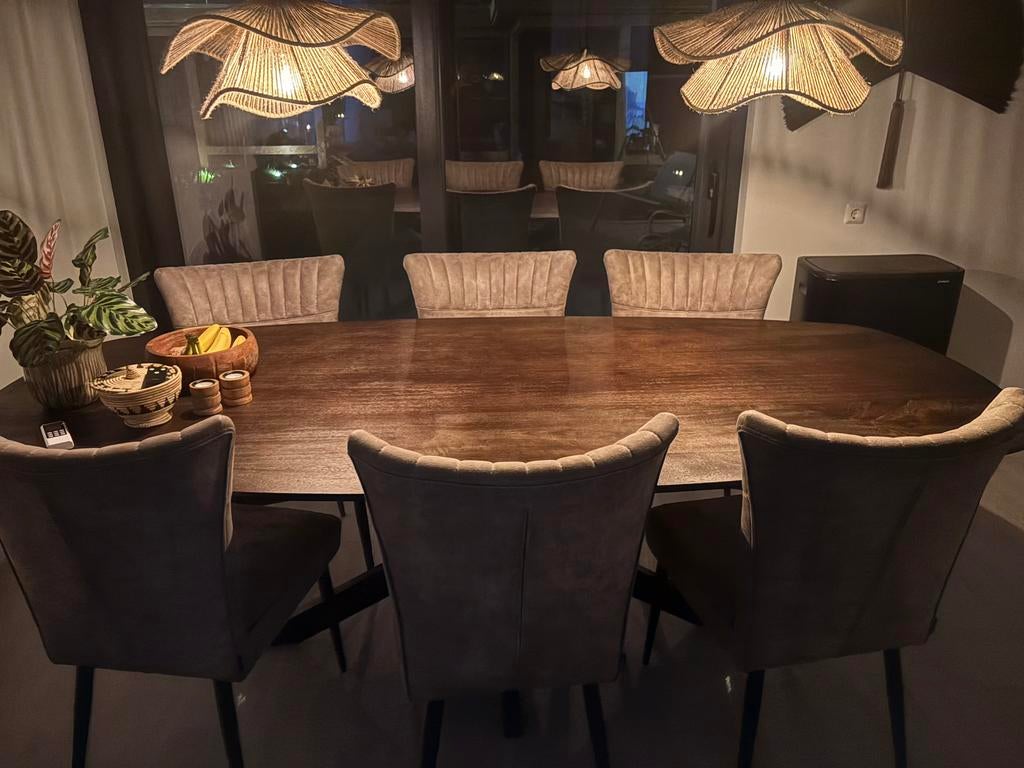 Eettafel, Huis en Inrichting, Tafels | Eettafels, 100 tot 150 cm, 200 cm of meer, Ophalen of Verzenden, Zo goed als nieuw