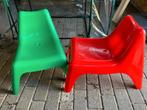 2x IKEA kinderstoel Bunsö Bunso (mini Vago) tuinstoelen ZGAN, Ophalen, Zo goed als nieuw, Kunststof, Stapelbaar