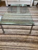 Tafel van glas, Huis en Inrichting, Tafels | Salontafels, Ophalen, Gebruikt, Glas, Minder dan 50 cm