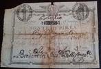 Republicica ITALIA 1798 MONTE di PIETA 6 Luglio, Ophalen of Verzenden, Italië, Los biljet