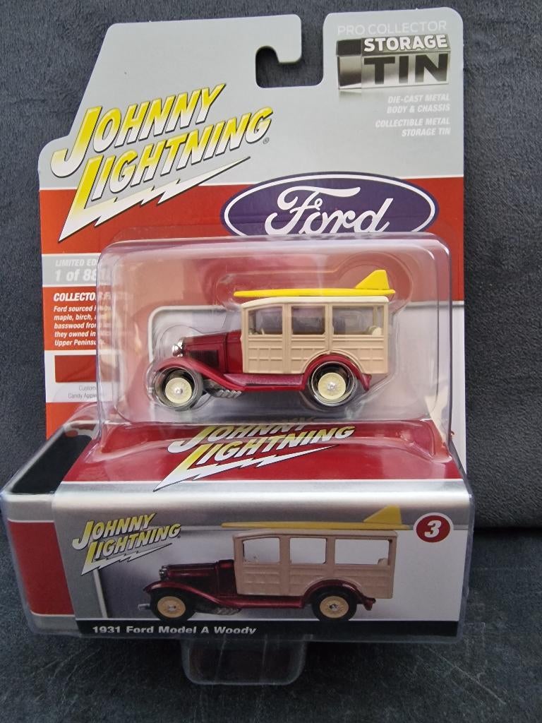 Ford Model A Woody Johnny Lightning 1:64, Hobby en Vrije tijd, Christian@diecastcompany.nl, Auto, Diecast Company, Nieuw