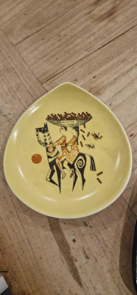 Vintage Kwatta schaaltje met ruiter en chocolade, Antiek en Kunst, Ophalen of Verzenden