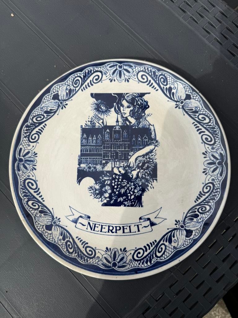 Bord delfts blauw Neerpelt, Ophalen of Verzenden