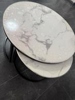 Salontafel marmer hoogglans, Ophalen, 50 tot 100 cm, Zo goed als nieuw, Minder dan 50 cm