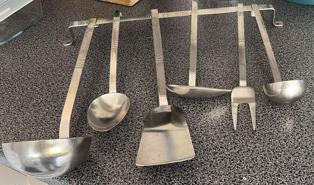 Lepelrek sola, Huis en Inrichting, Keuken | Bestek, Ophalen of Verzenden, Zo goed als nieuw, Rvs of Chroom