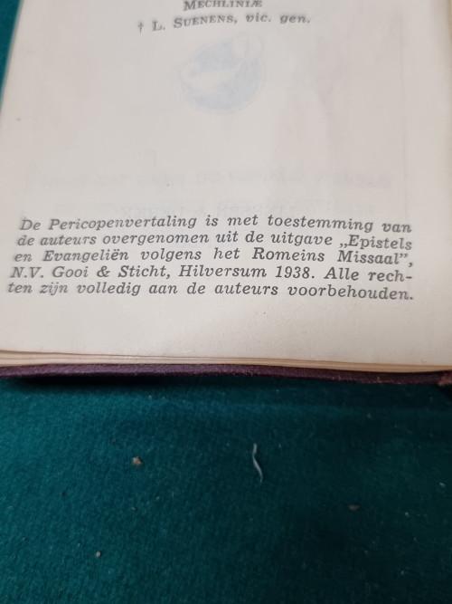 Missaal zon en feestdagen linssen en derkx , 1938, Verzamelen, Ophalen of Verzenden