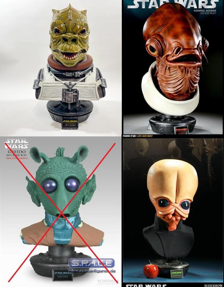 Star Wars Sideshow Life Size bust Signed collection RARE!!!, Verzamelen, Star Wars, Zo goed als nieuw, Beeldje of Buste, Ophalen