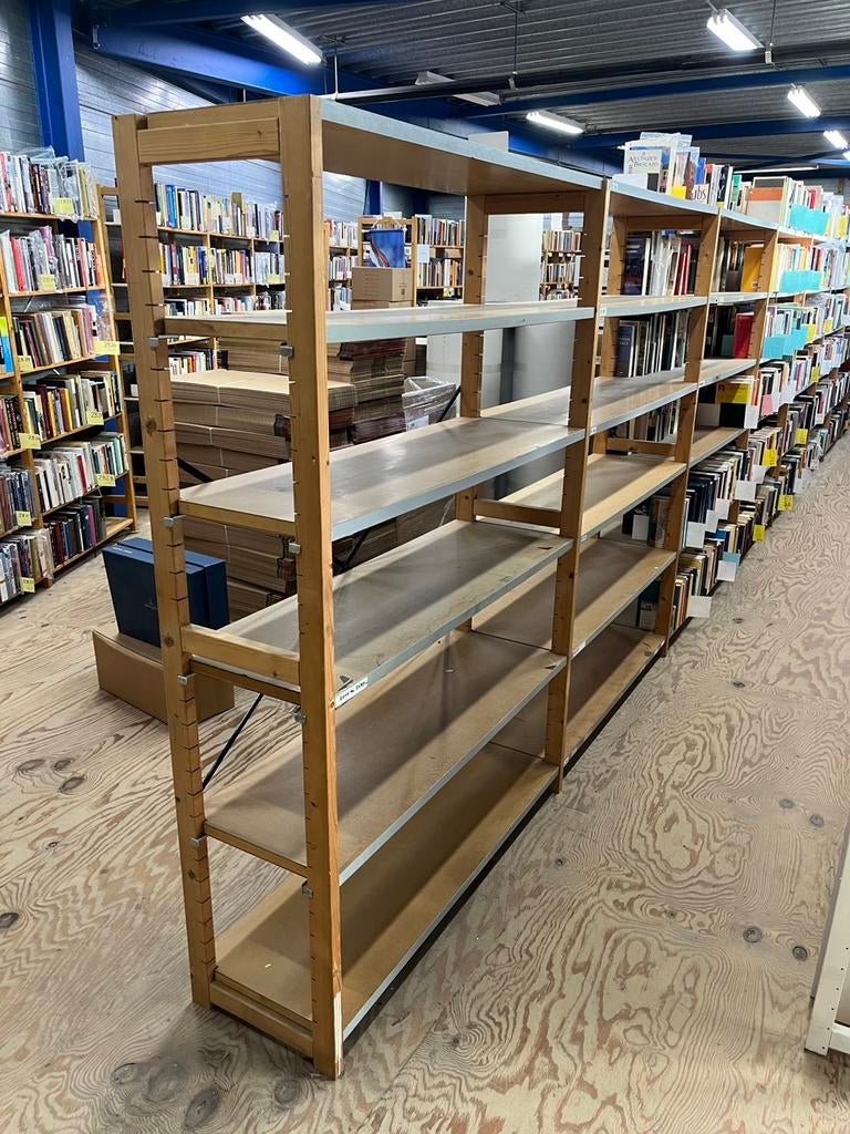 Bruynzeel stelling kasten - 12 staanders + 66 planken, Ophalen, Gebruikt