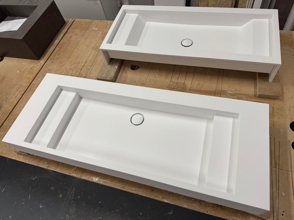 Corian solid surface wastafel 1.20 mtr, Ophalen, 100 tot 150 cm, Nieuw, Minder dan 100 cm