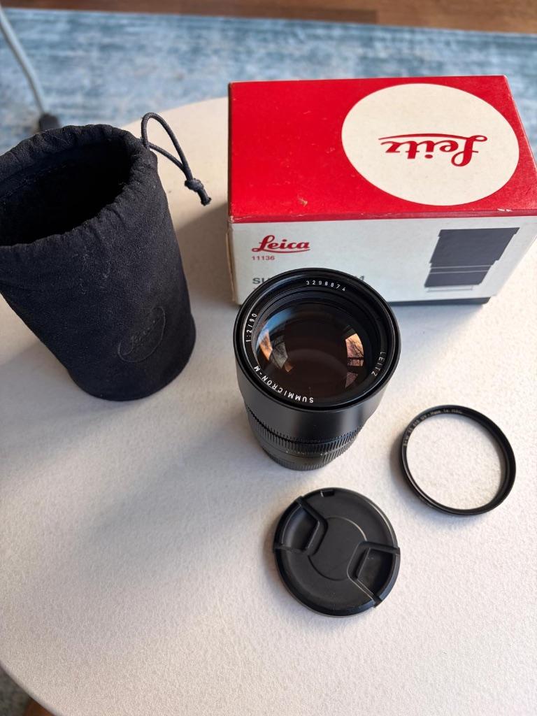 Leica/Leitz Summicron M 1:2/90, Ophalen of Verzenden, Gebruikt, Telelens