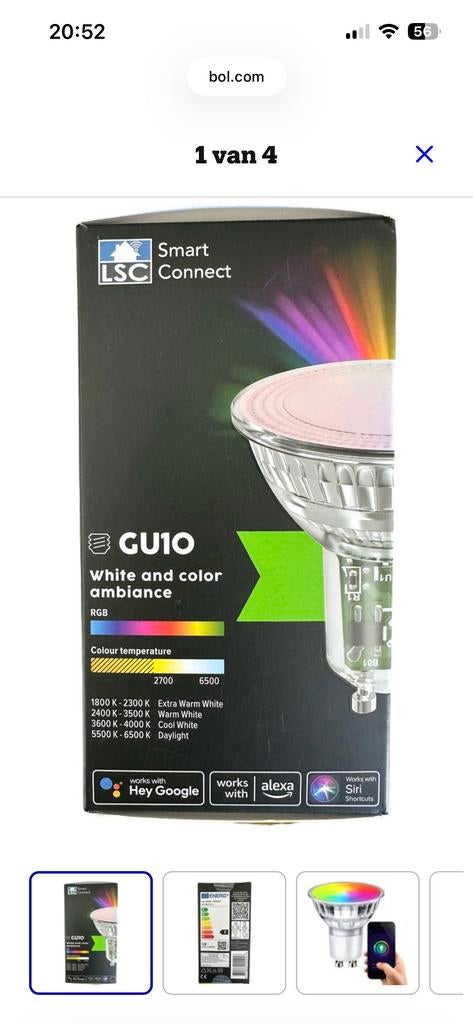 LSC Smart Connect LED-lamp GU10, Huis en Inrichting, Led-lamp, Minder dan 30 watt, Nieuw, Overige fittingen