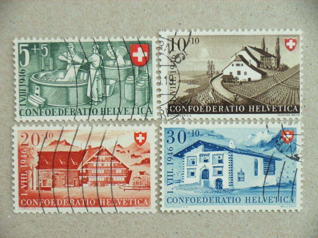 BL   Zwitserland Pro patria 471-474, Ophalen of Verzenden, Gestempeld