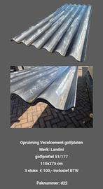 Opruiming Vezelcement golfplaten, Doe-het-zelf en Verbouw, Dakpannen en Dakbedekking, Ophalen, Overige materialen, 10 tot 15 m²