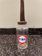 Mooie FINA oliefles. Glas bottle olie fles MOTOR OIL., Verzamelen, Ophalen of Verzenden, Gebruikt, Gebruiksvoorwerp