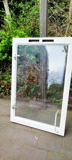 GRATIS: Houten Kozijn met Dubbel Glas (128 x 84 cm), Gebruikt, Raamkozijn, 75 tot 150 cm, Hout