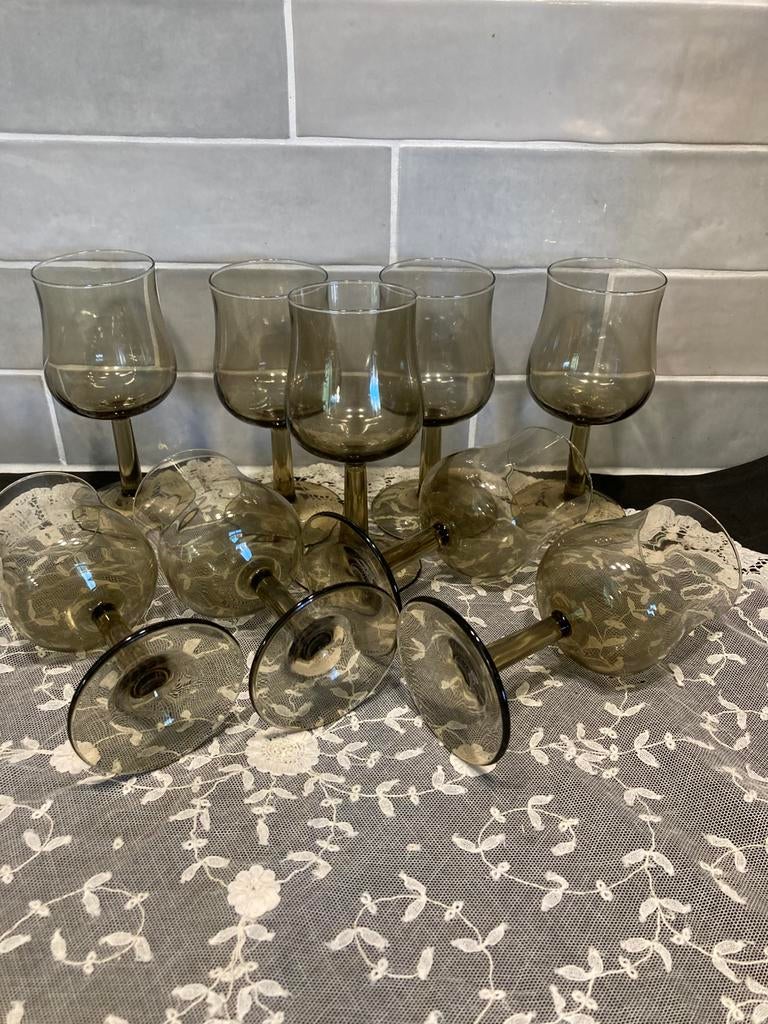 Vintage wijnglas Luminarc, rookglas (260124), Ophalen of Verzenden, Gebruikt, Overige typen