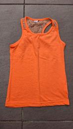 Koningsdag oranje topje 110-116 kant, Ophalen of Verzenden, Zo goed als nieuw, Meisje, Shirt of Longsleeve