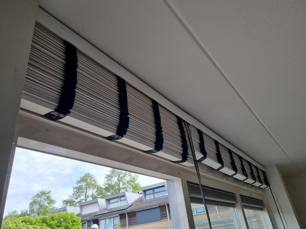 Witte houten jaloezieën, Ophalen, Gebruikt, Wit, 200 cm of meer