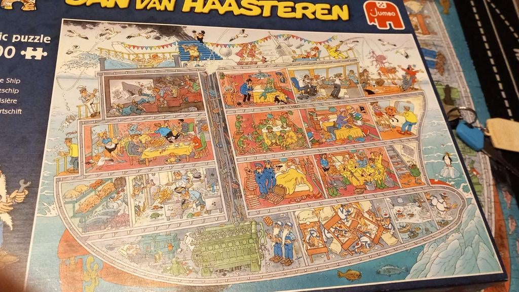 Jan van Haasteren - Het Cruiseschip - 1000 stukjes, Ophalen of Verzenden, 500 t/m 1500 stukjes, Zo goed als nieuw, Legpuzzel