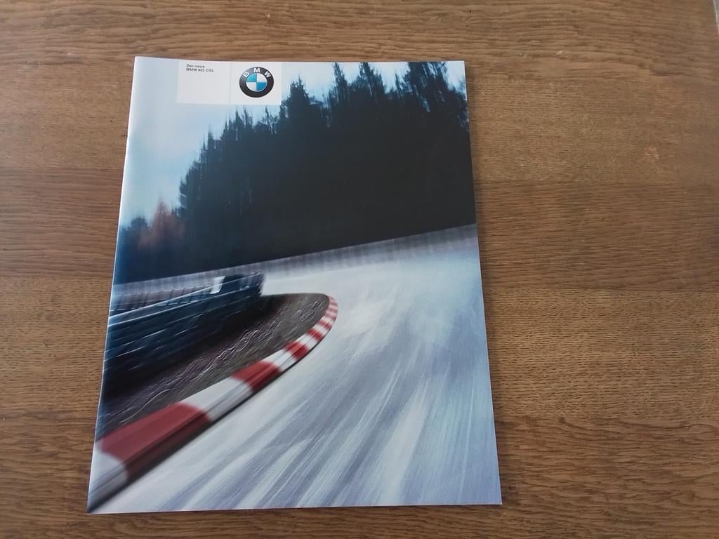 Folder BMW M3 CSL, Boeken, Auto's | Folders en Tijdschriften, Ophalen of Verzenden, Zo goed als nieuw, BMW