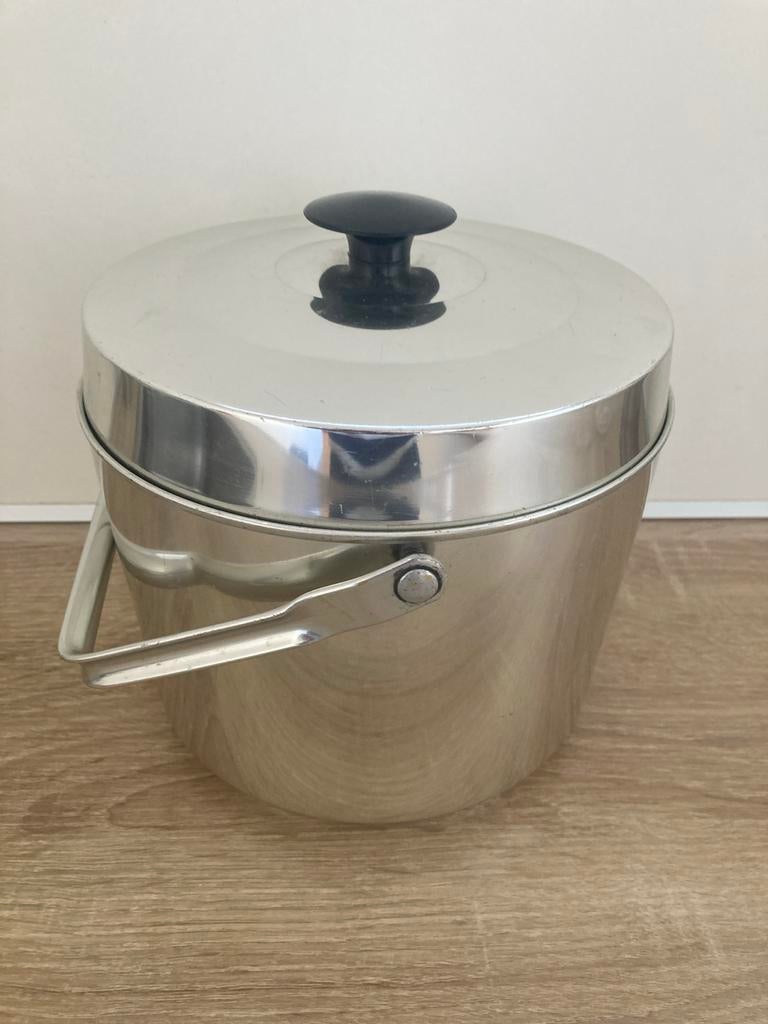 RVS IJsemmer met deksel en uitlekbakje, Ophalen of Verzenden, Gebruikt