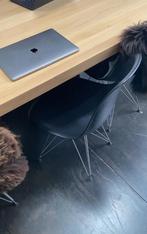 4 design stoelen eames DSR zwart, Huis en Inrichting, Stoelen, Ophalen, Gebruikt, Vier, Metaal