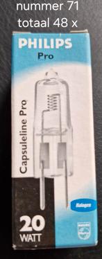 Nr. 71 Philips capsuline pro, Minder dan 30 watt, Halogeen (gloei)lamp, Nieuw, Bipin of Steekvoet