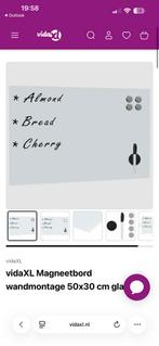 Nieuw vidaXL glazen magneetbord 80x30 cm, Ophalen, Nieuw, Magneetbord