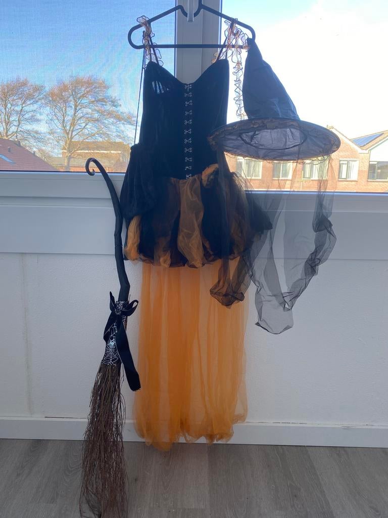 Mooie halloween jurk! Maat S-M, Ophalen, Zo goed als nieuw