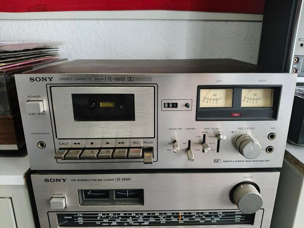 Sony TC-186SD Stereo Cassettedeck - Vintage Audio, Ophalen of Verzenden, Enkel, Sony, Auto-reverse