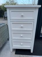 Wit houten mdf ladekastje nachtkastje, Ophalen, Minder dan 50 cm, Gebruikt, Minder dan 100 cm