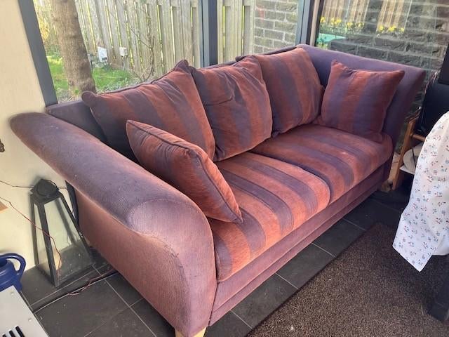 paarse bank, Huis en Inrichting, Banken | Bankstellen, Ophalen, Gebruikt, 150 tot 200 cm, Tweepersoons