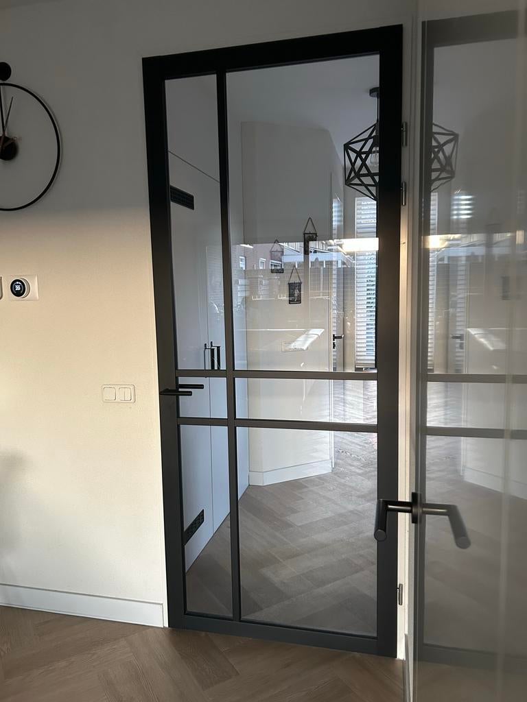 Svedex binnendeur Nova Design NDB905 zwart glas rechts, Ophalen, 80 tot 100 cm, 215 cm of meer, Binnendeur