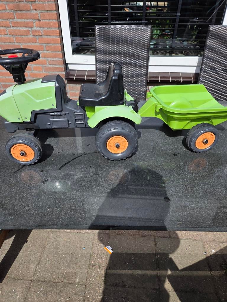 Loop tractor met aanhanger, Ophalen, Gebruikt