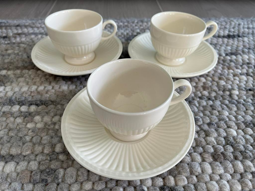 Wedgwood Edme theekopjes 3x, Huis en Inrichting, Keuken | Servies, Overige typen, Ophalen of Verzenden, Zo goed als nieuw, Wedgwood