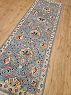 Handgeknoopt oosters wollen tapijt loper kazak 254x84, Info@SlatsAntiek.nl, Crème, Perzisch, Vof Slats Antiek