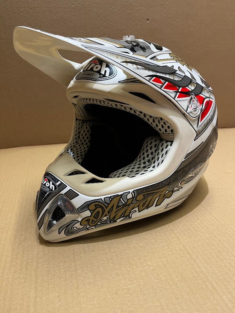 Airoh motocross helm - NIEUW - wit/rood (crosshelm), Motoren, Kleding | Motorhelmen, Overige merken, Offroadhelm, Kinderen, Ophalen of Verzenden