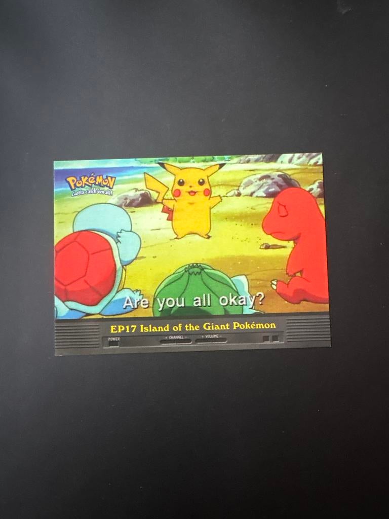 Pikachu Topps TV Animation Edition EP17 Pokémon Kaart, Ophalen of Verzenden, Zo goed als nieuw, Losse kaart
