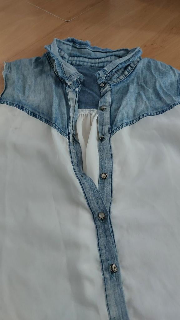 Te koop spijker/wit tuniek, Kleding | Dames, Ophalen of Verzenden, Zo goed als nieuw, Wit