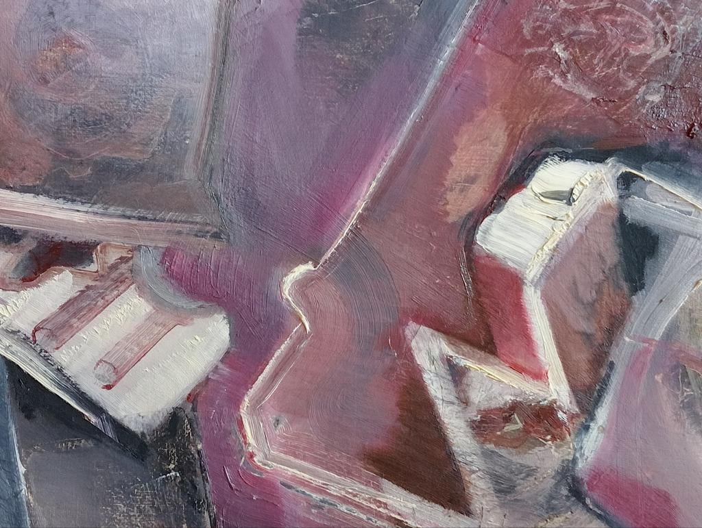 Olieverf schilderij Interieur 20e eeuw, Ophalen of Verzenden