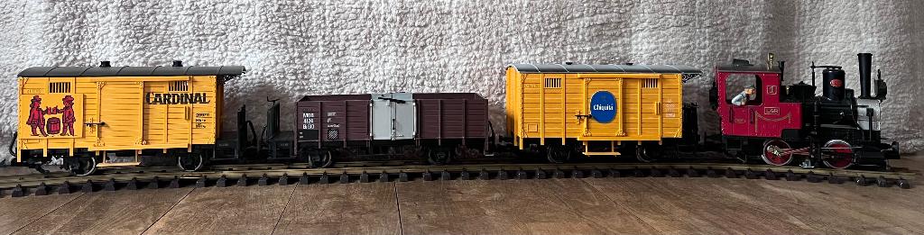 LGB Goederentrein, 2010, 4033, 4034, 4124 + rails, Hobby en Vrije tijd, Modeltreinen | Overige schalen, Zo goed als nieuw, Treinset